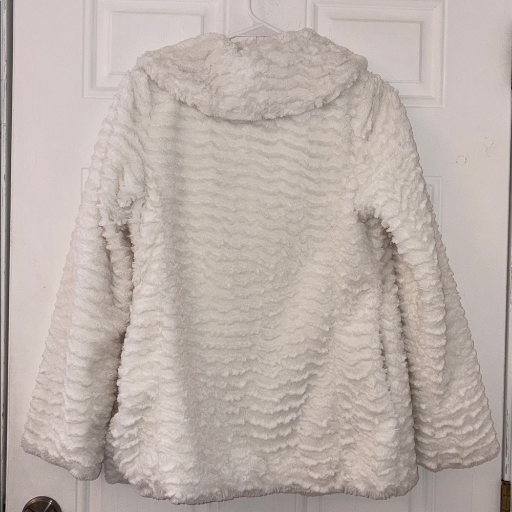 Patagonia Girls Pelage Jacket Birch White High Pile Fleece Teddy Cozy XL 14 - Picture 6 of 7